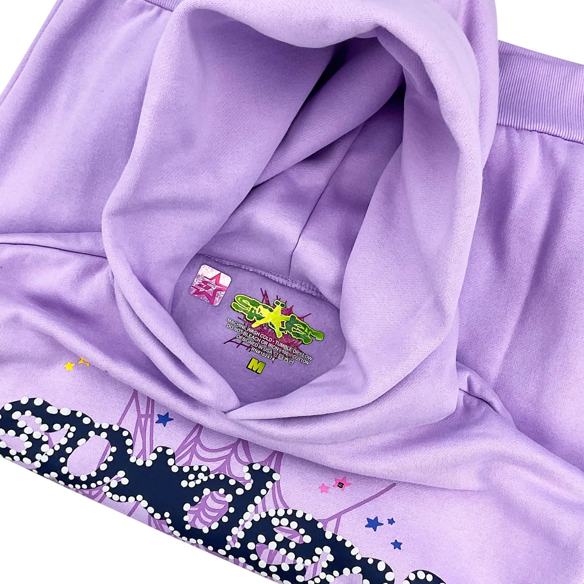 Sp5der Acai Hoodie Purple — view 4
