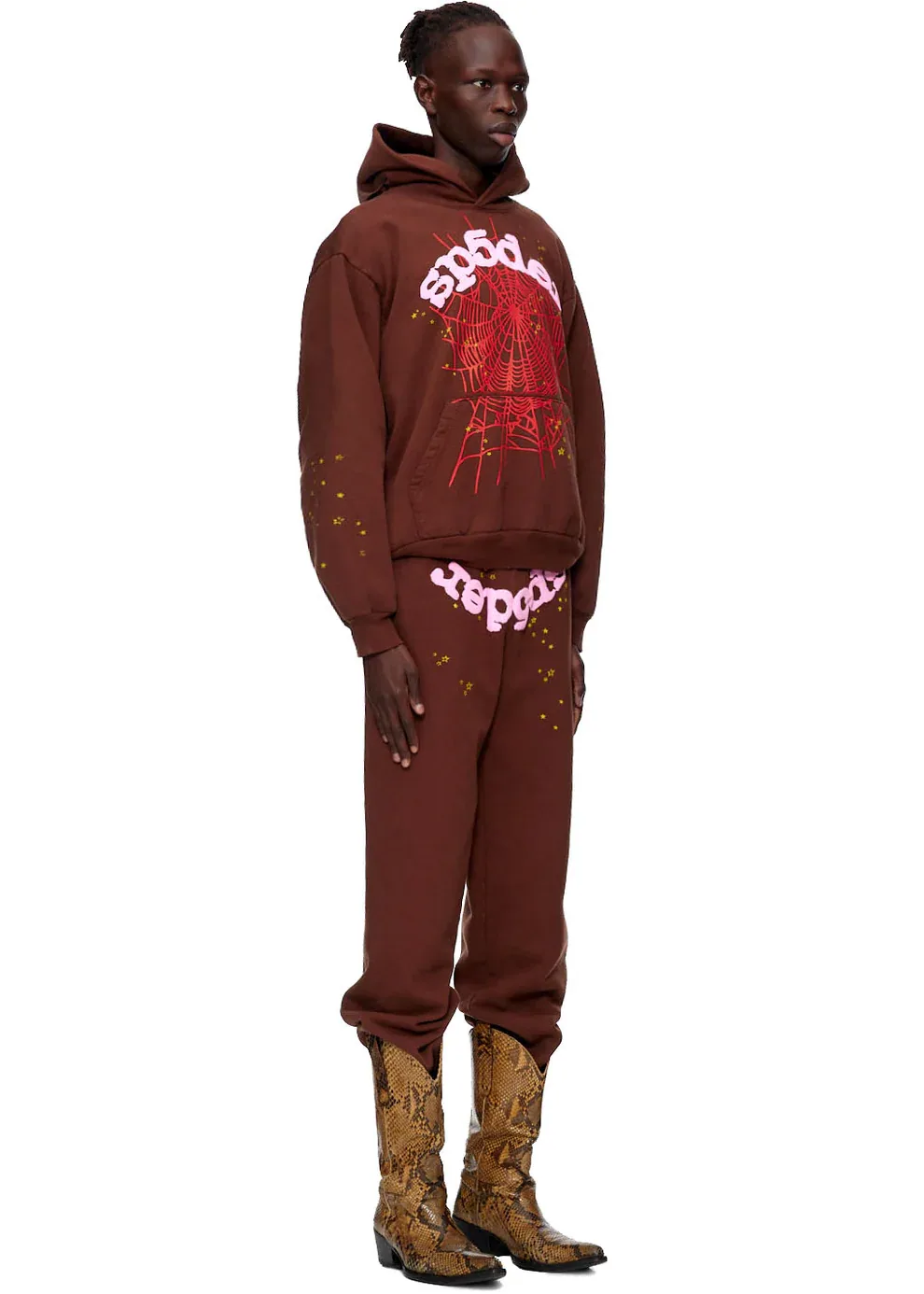 Sp5der Araignee Hoodie Brown — view 4