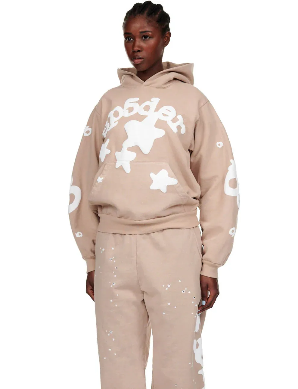 Sp5der All Over Print Hoodie Brown — view 6