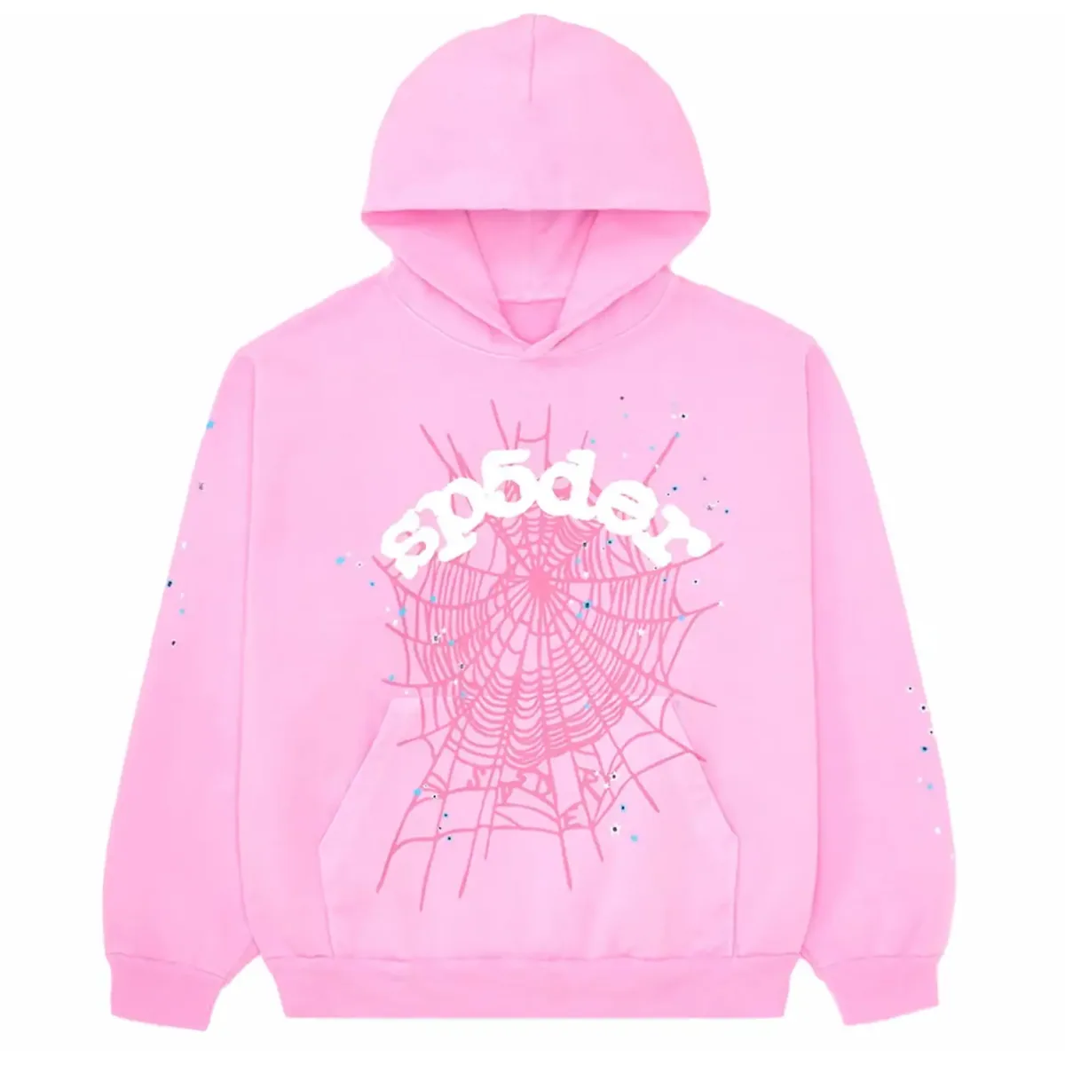 Sp5der Pink Hoodie Black — sp5der