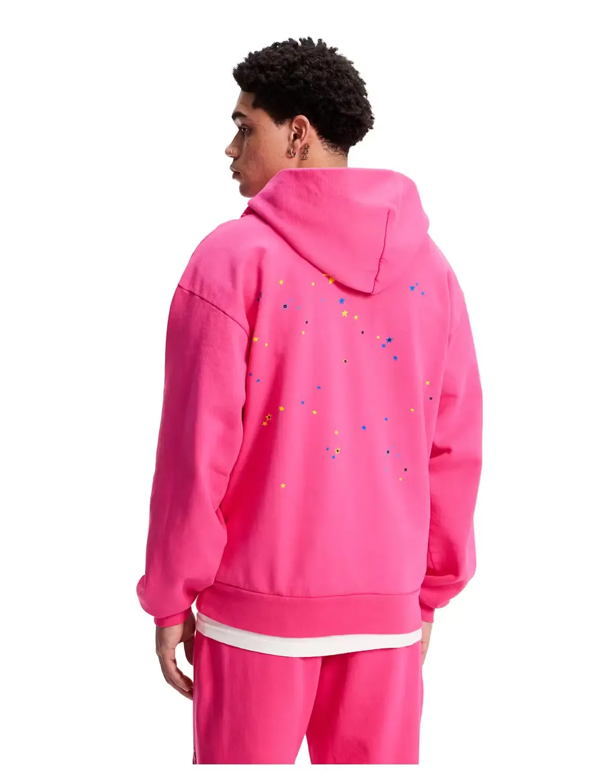 Sp5der Pink V2 Hoodie Red — view 5