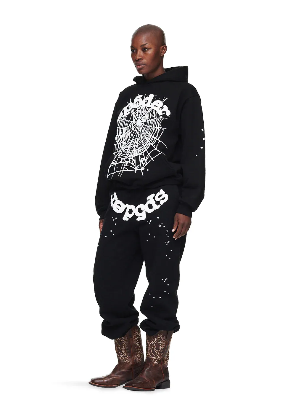 Sp5der OG Web Hoodie Navy — view 6