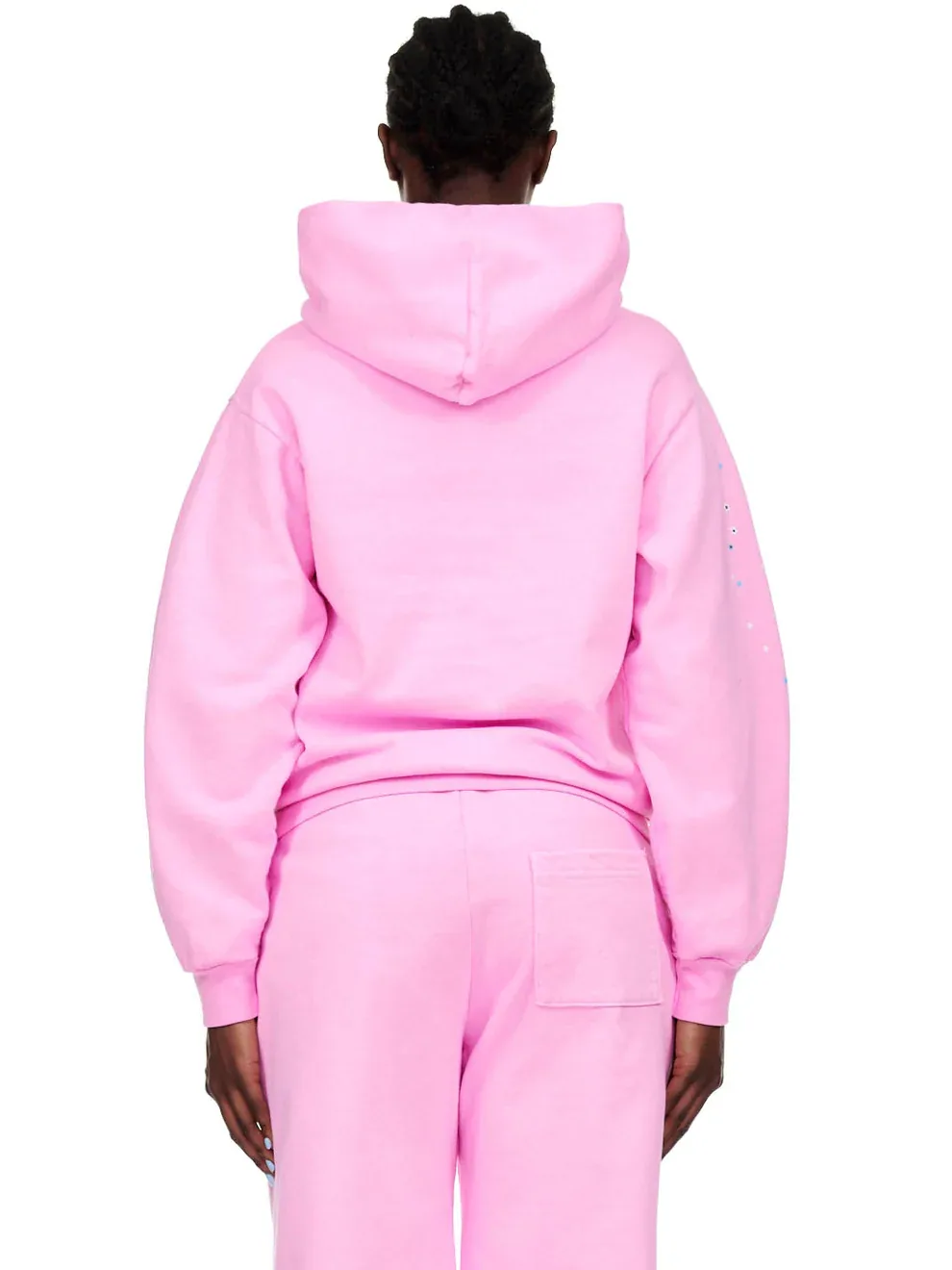 Sp5der Pink Hoodie Black — view 7