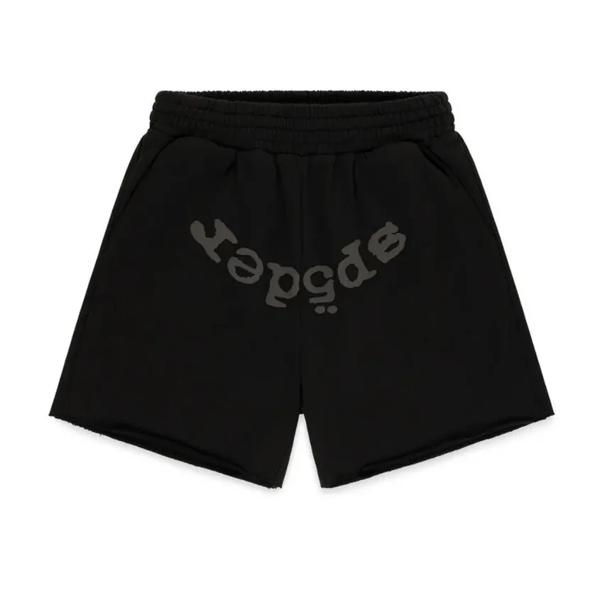 Sp5der OG Web V2 Phantom Sweatshort Black — sp5der