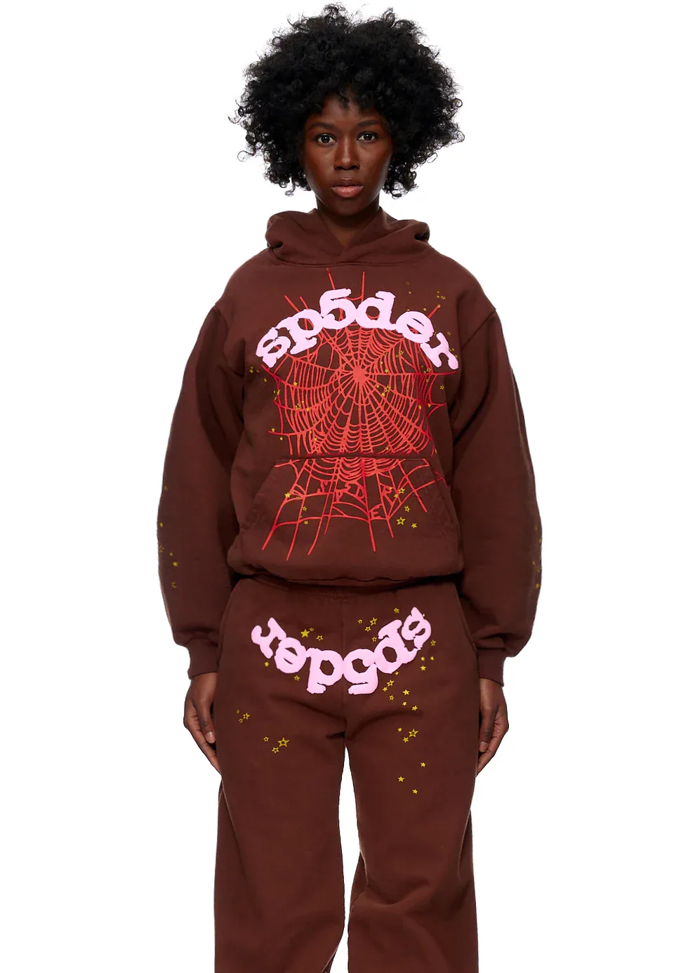 Sp5der Araignee Hoodie Brown — view 5