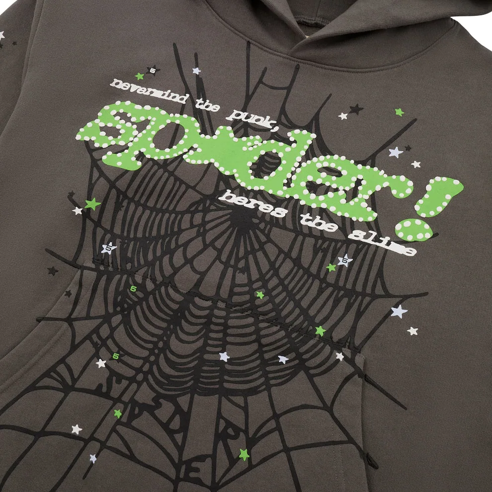 Sp5der Beluga Hoodie Slate Grey Green — view 3