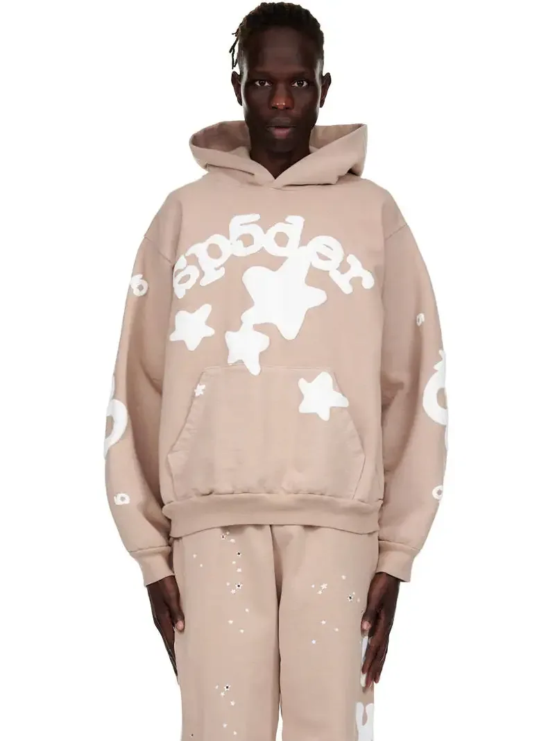 Sp5der All Over Print Hoodie Brown — view 4