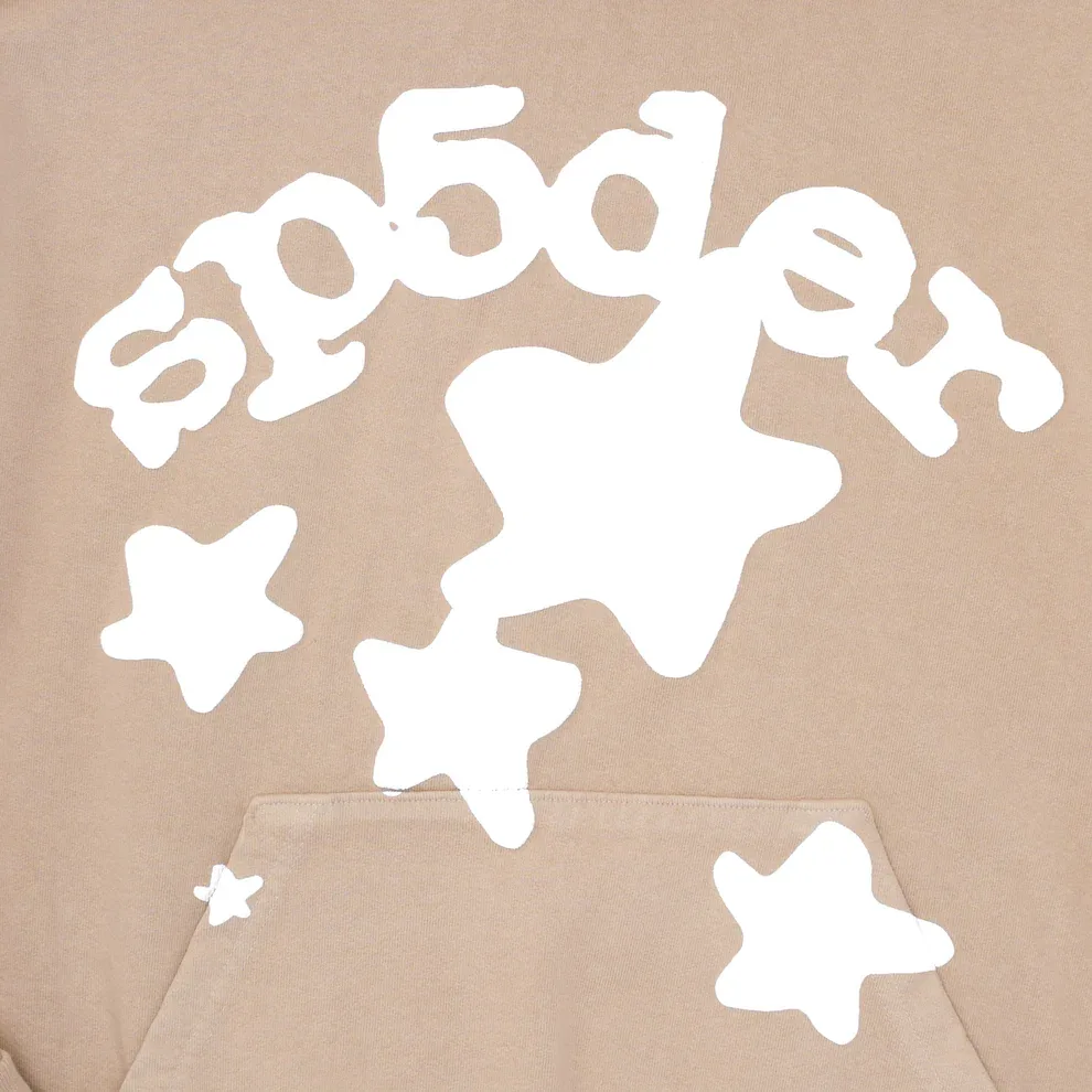 Sp5der All Over Print Hoodie Brown — view 3
