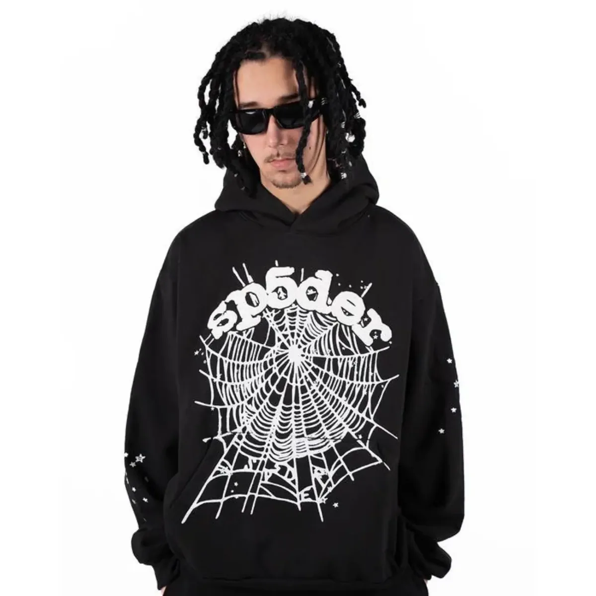 Sp5der OG Web Hoodie Navy — view 8