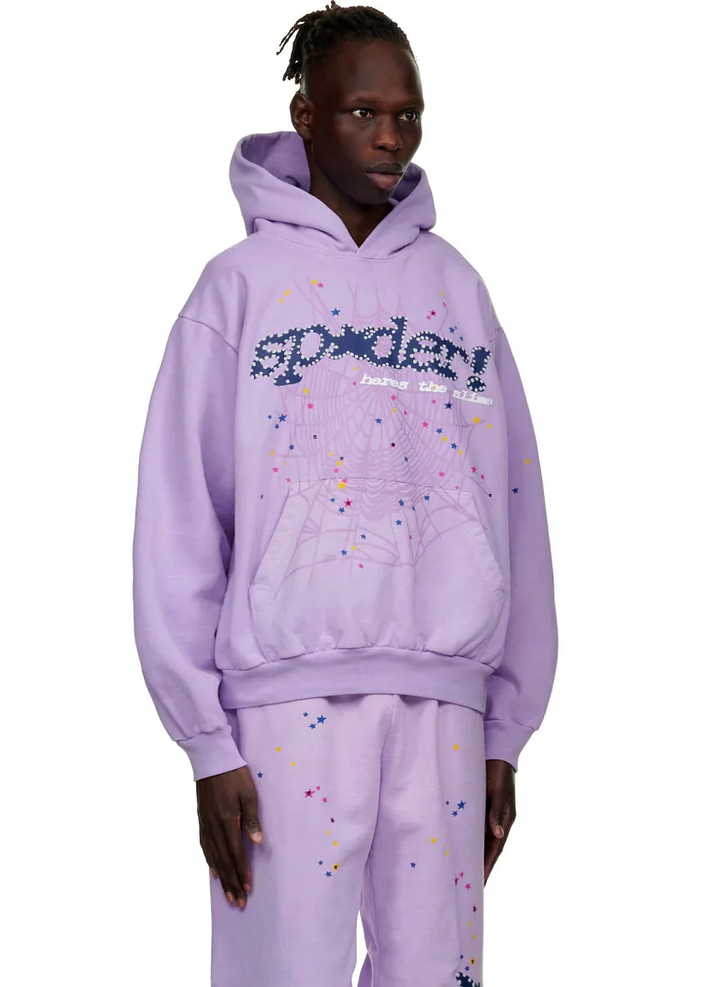 Sp5der Acai Hoodie Purple — view 8