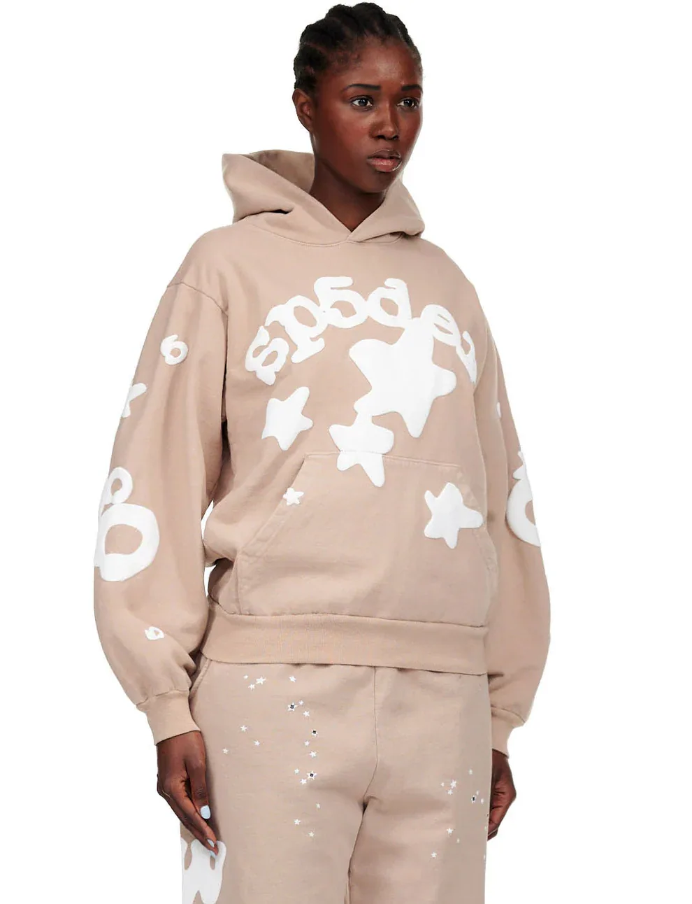 Sp5der All Over Print Hoodie Brown — view 8