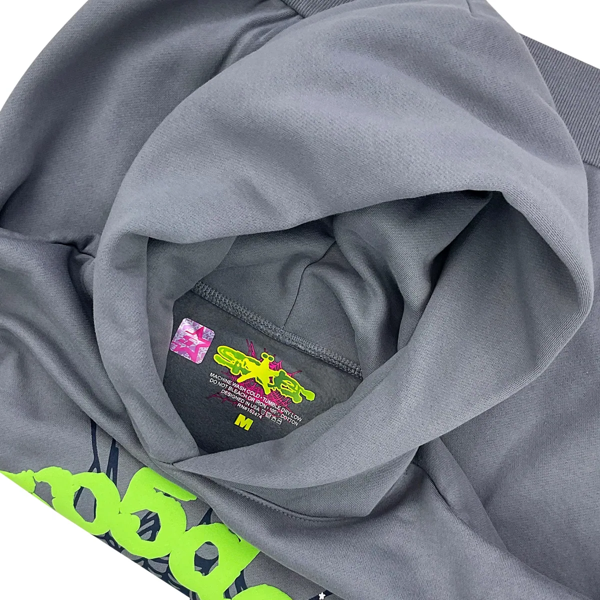 Sp5der AOP Web Hoodie Heather Grey — view 2