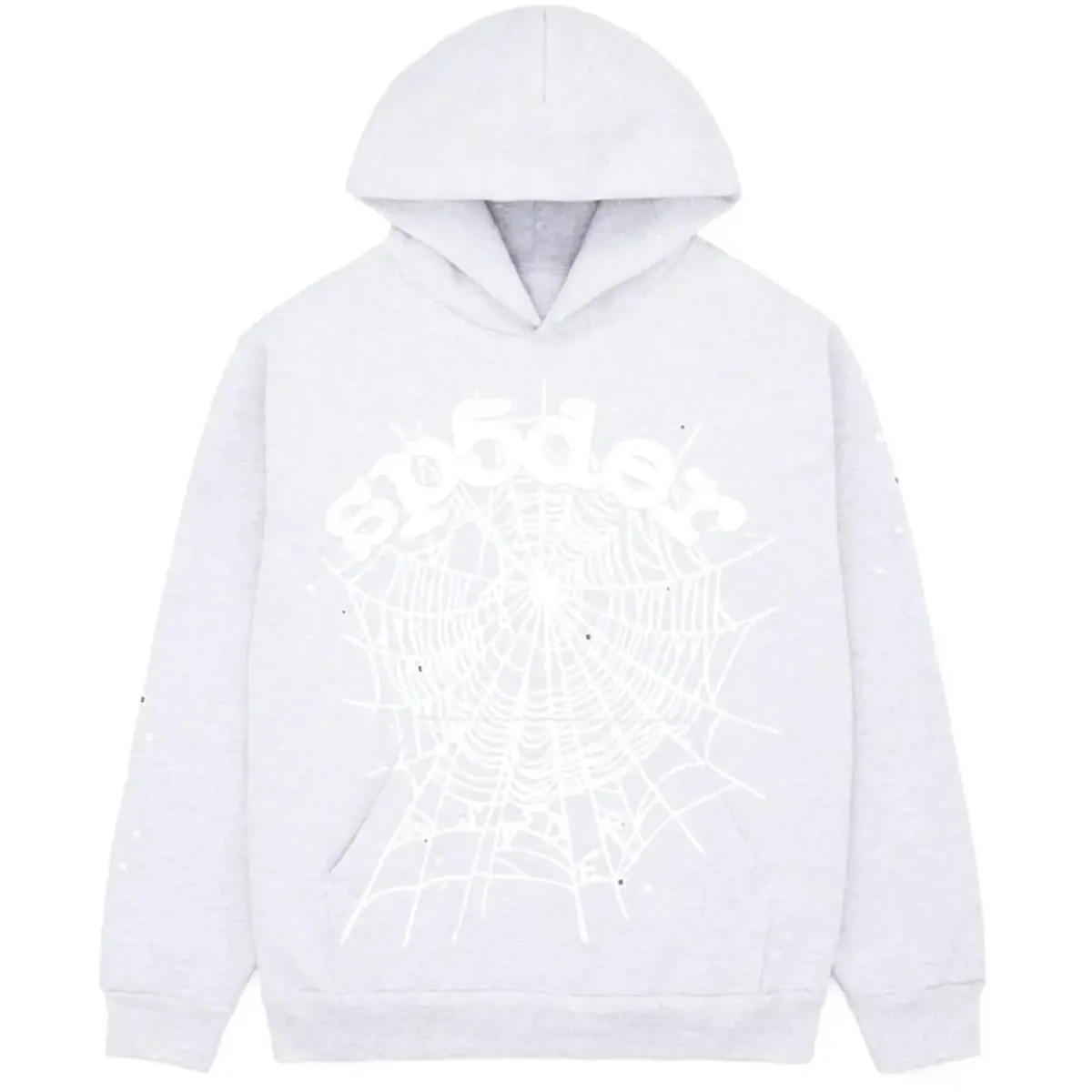 Sp5der OG Web Hoodie Heather Grey — sp5der