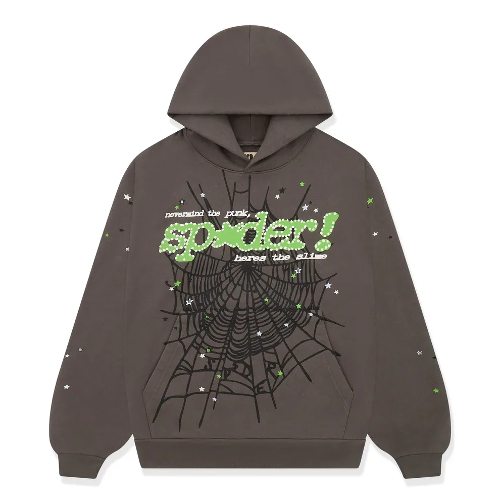 Sp5der Beluga Hoodie Slate Grey Green — sp5der